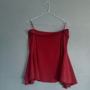 EXPRESS RED OFF SHOULDER BELL SLEEVE MEDIUM